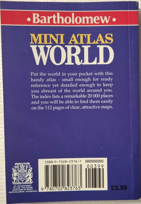 "Bartholomew Mini Atlas World"
