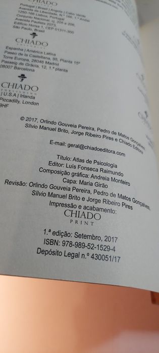 Atlas da Psicologia (1ª edição, 2017)