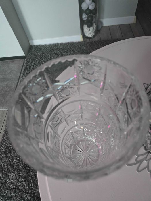 Krysztalowy duży wazonPRL