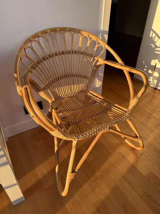 Krzesło boho rattan wiklina fotel