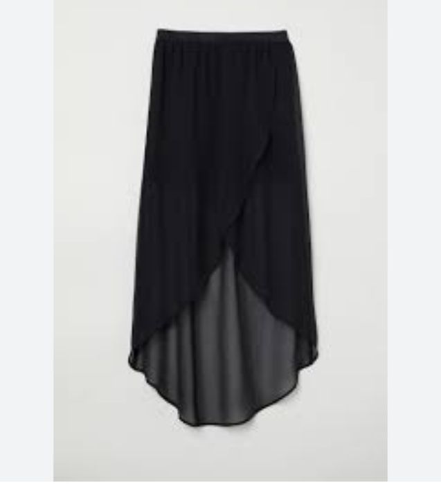 Czarna  asymentryczna spódnica  H&M 38