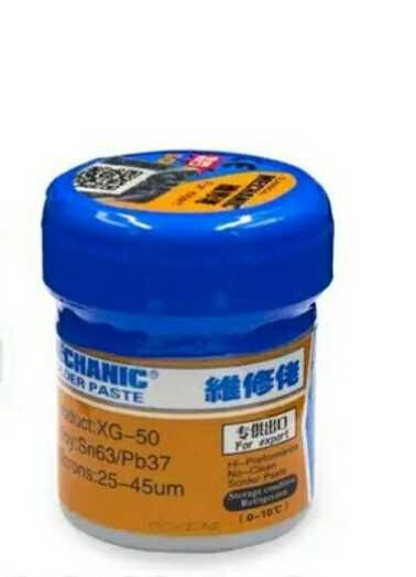 Паяльная паста MECHANIC XG-50, флюс для пайки SMD BGA , 35г з припоєм