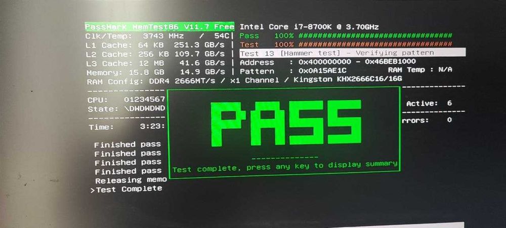 DDR4 16GB Kingston HyperX Fury 2666MHz