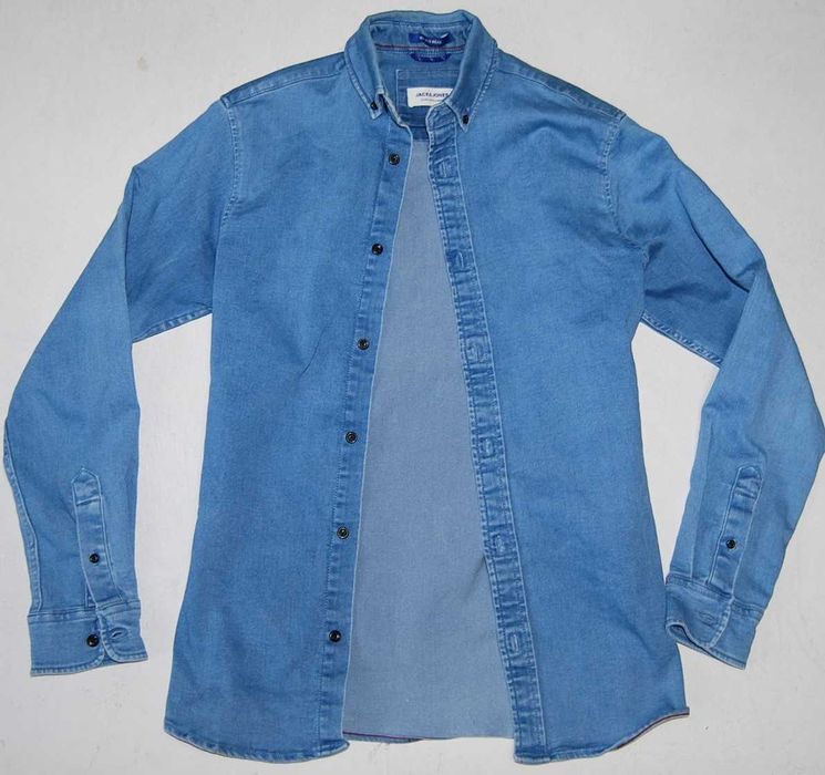 JACK JONES george ROZ.S koszula męska jeansowa stretch