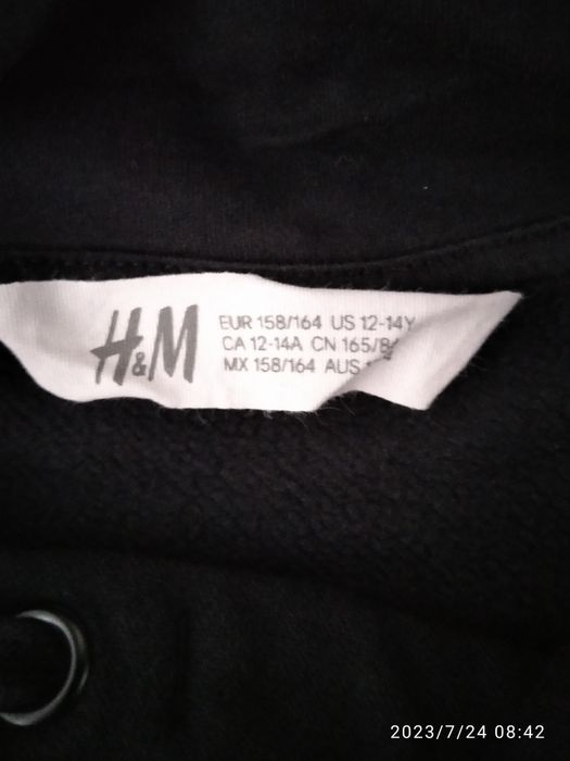 Czarna bluza H&M 158/164