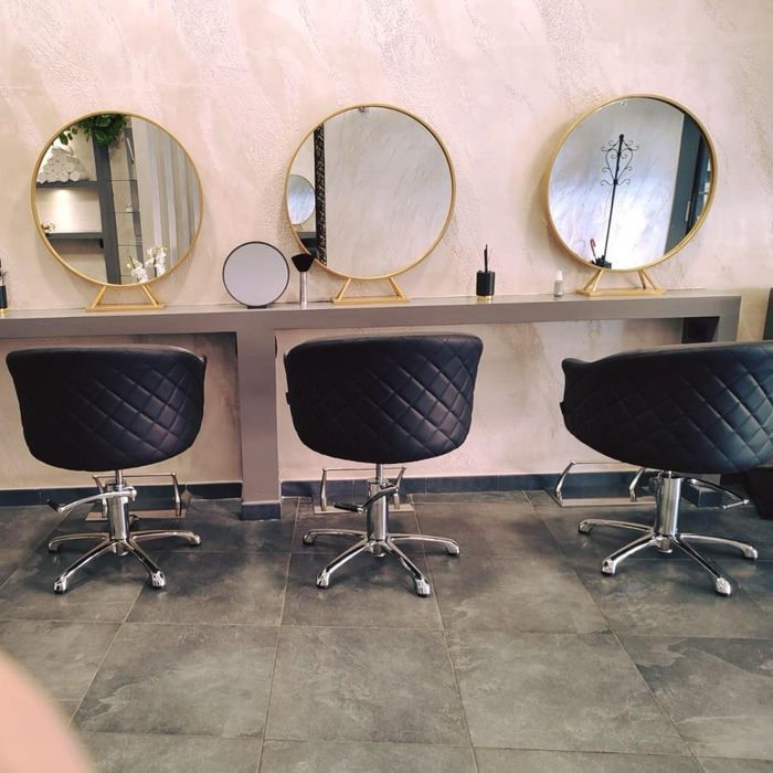 Rampas lavagem cadeiras cabeleireiro