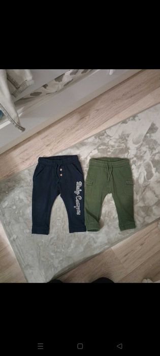 Spodnie chłopięce 80r 2 szt.
