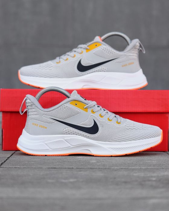 Кросівки Кроссовки Nike air zoom Grey Yellow White Серый Жёлтый Белый Сірий Жовтий Білий Кросовки демісезон