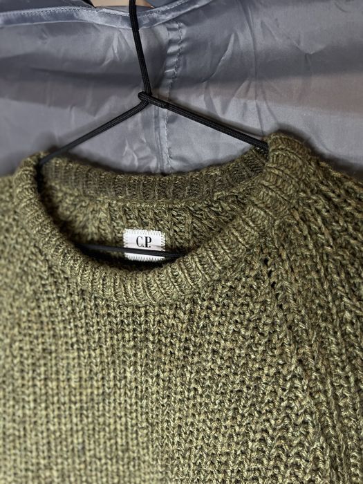 Вязаный свитер CP Company винтаж с патчем XL