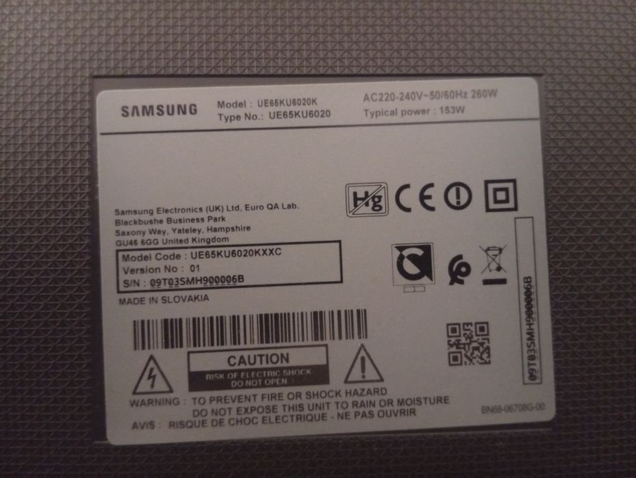TV Samsung 65 UHD HDR 4K