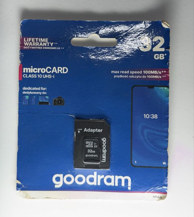 Goodram microSD 32GB (Class 10, UHS-I, ~100 MB/s)