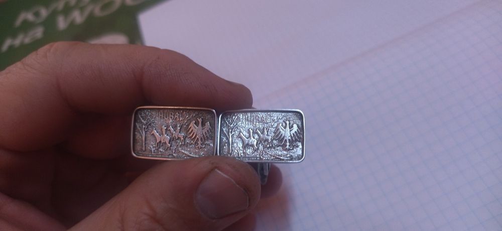 запонки срібні Hubal