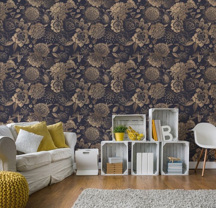 Papel parede Flowers Vintage 6 Rolos (60m)