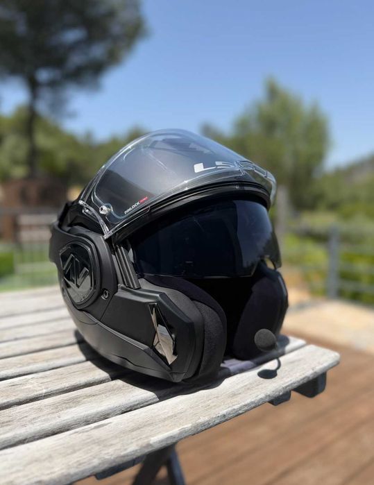 Capacete modular LS2 FF906 Advant preto mate, tamanho S