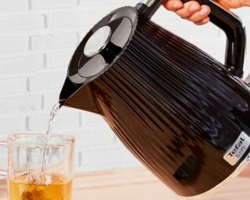 RETRO Czajnik Elektryczny Styl 1.7L 2400W Czarny Chromowany Wysyłka24H