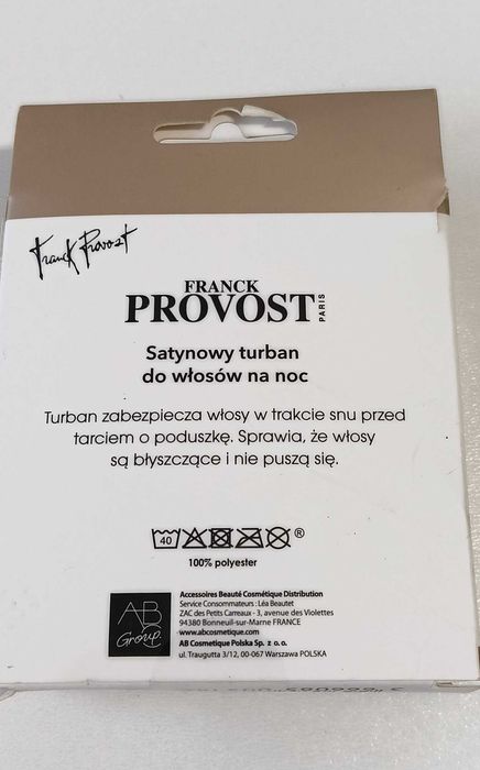 Satynowy turban do włosów na noc