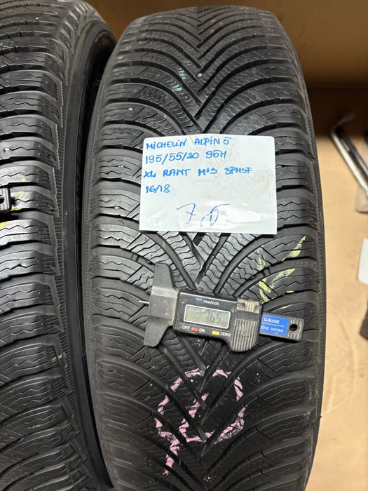 2x 195/55R20 95H MICHELIN ALPIN 5 opona zimowa M+S 3PMSF XL RANT