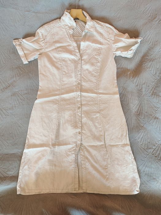 Lniana sukienka koszulowa Olsen, r. 38