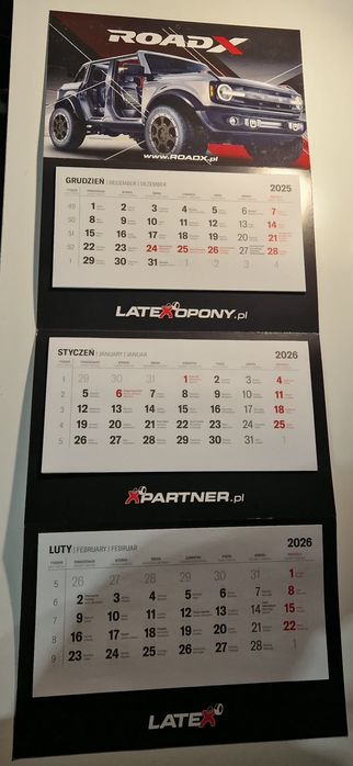 Kalendar, trójdzielny