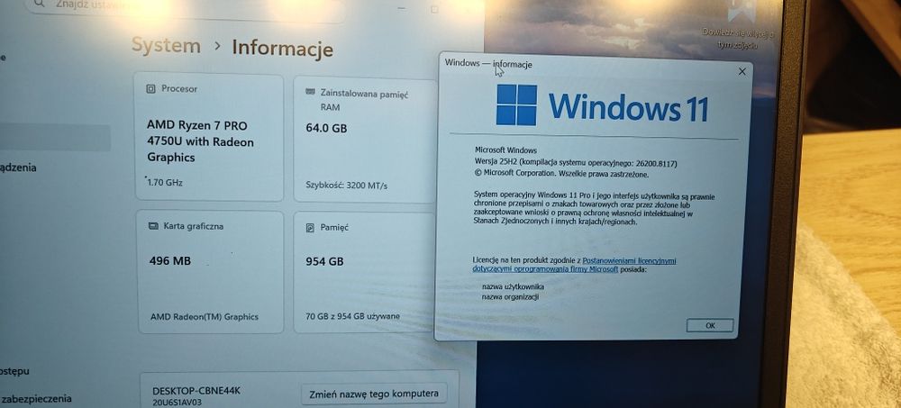 Biznesowy laptop Lenovo L14