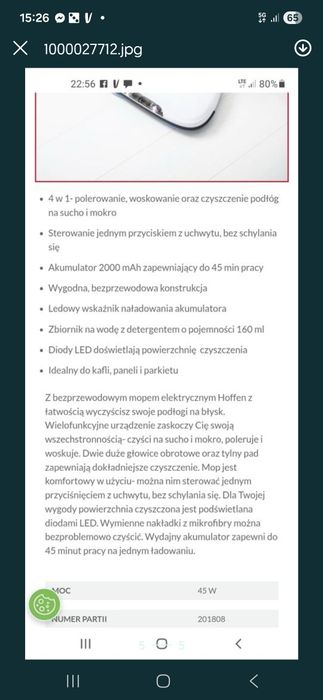 Mop bezprzewodowy 4w1