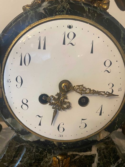 Zegar kominkowy brąz Francja XIX W