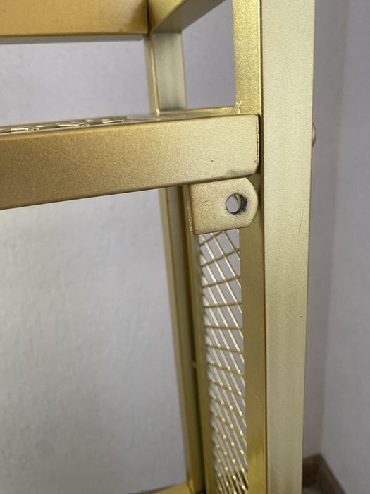 Nowoczesna Złota Konsola Loft / Regał Ścienny Glamour – NOWA!