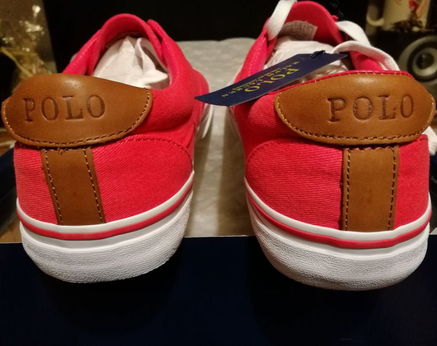 Nowe Buty Polo Ralph Lauren - Thorton roz 42 czerwone - UNIKAT