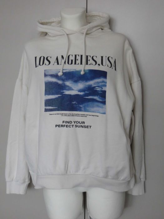 Bluza z kapturem hoodie M Pull & Bear Los Angeles USA bawełna