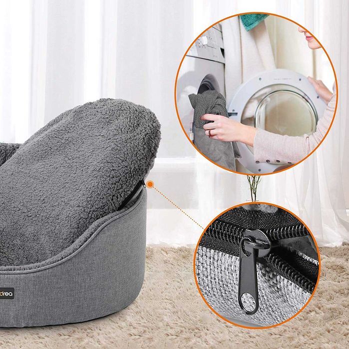 Legowisko dla psa Feandrea szare z poduszką