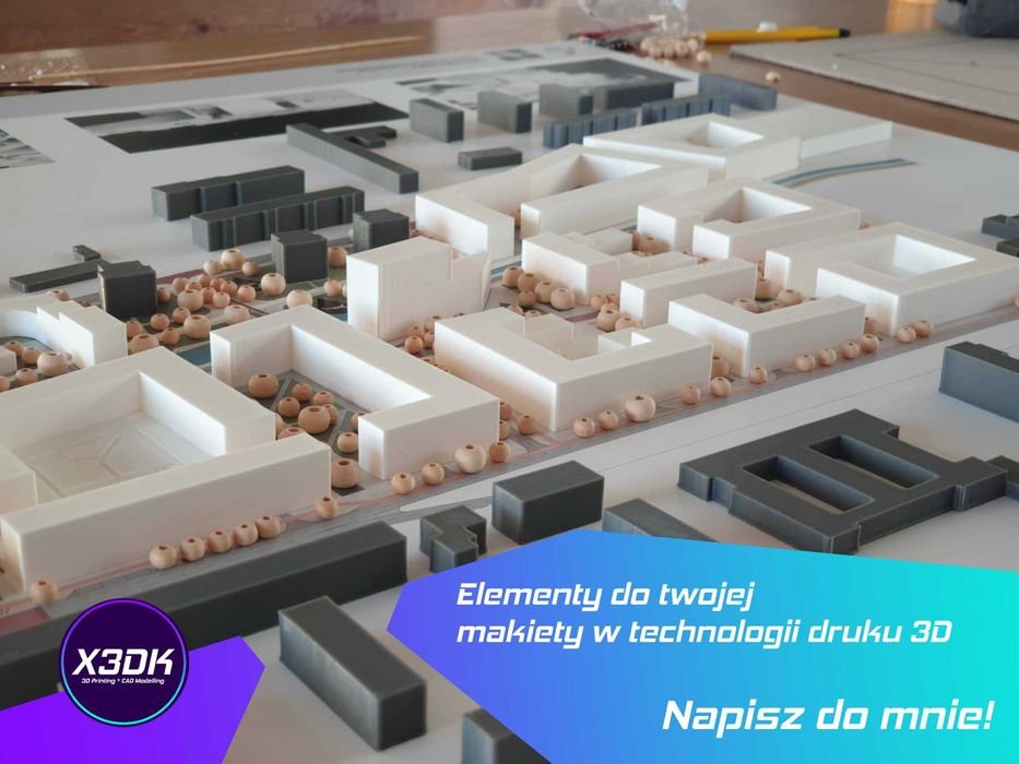 Budynki do makiety architektonicznej wydruk 3D