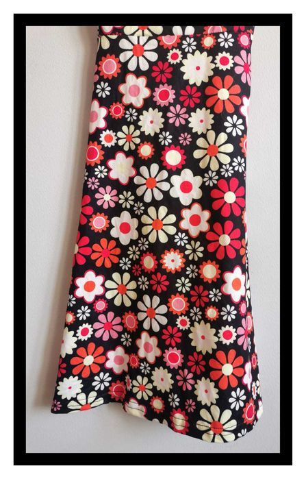 Spodnie dzwony lata 70. (S/M) #flowerpower #kwiatowywzór #impreza