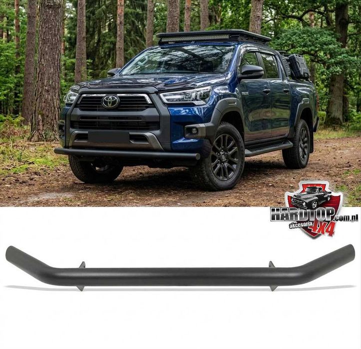 Orurowanie Przednie Rura Bull Bar Toyota Hilux 2021+ Czarne