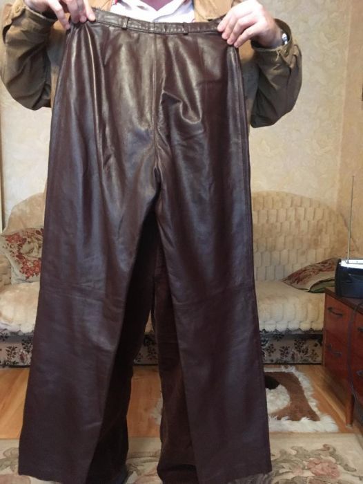 Spodnie damskie skórzane