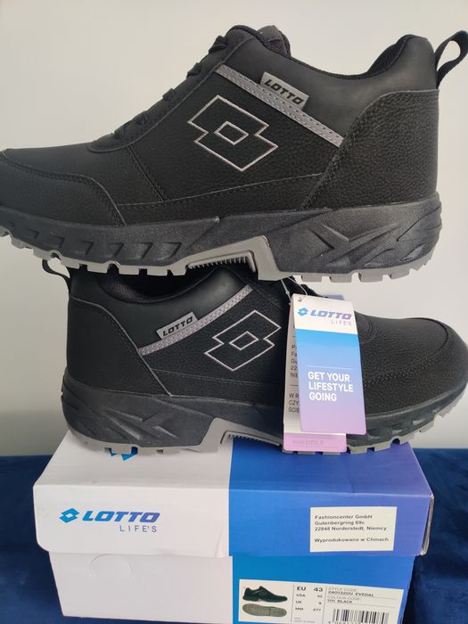 Buty nowe męskie czarne Lotto rozmiar 43. 42. 44.