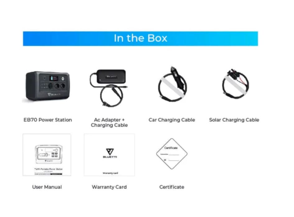Зарядна станція BLUETTI EB70 1000W 716Wh