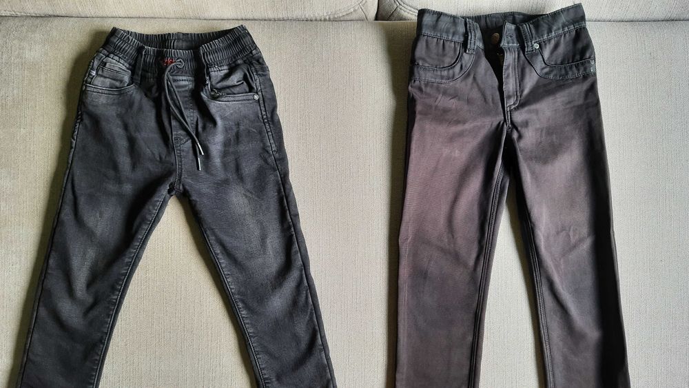 Модные Штаны джинсы  на флисе зимние брюки + демисезонные 6 7 л.  цена