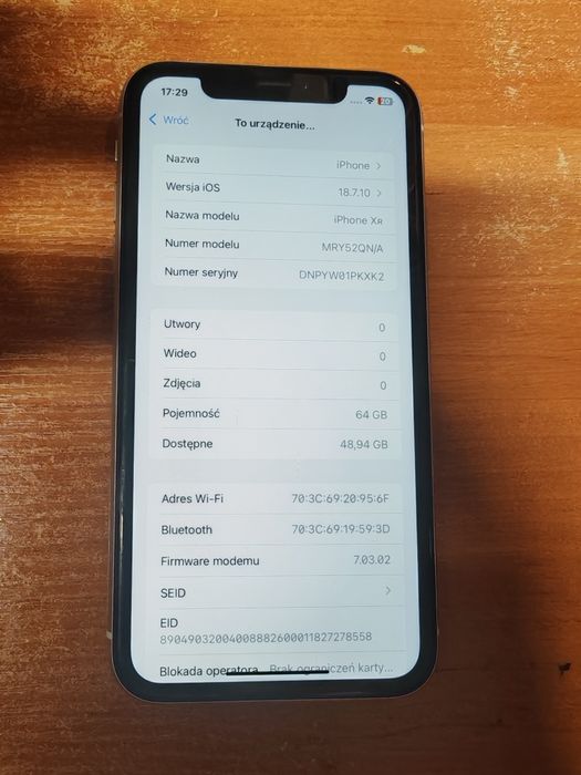iPhone Xr Biały 64Gb