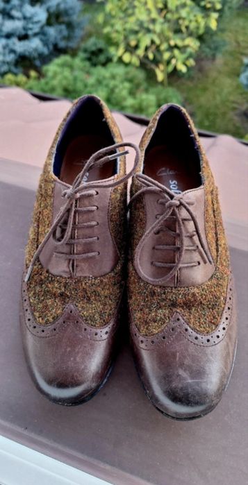 Buty Clarks oksfordki Harris Tweed