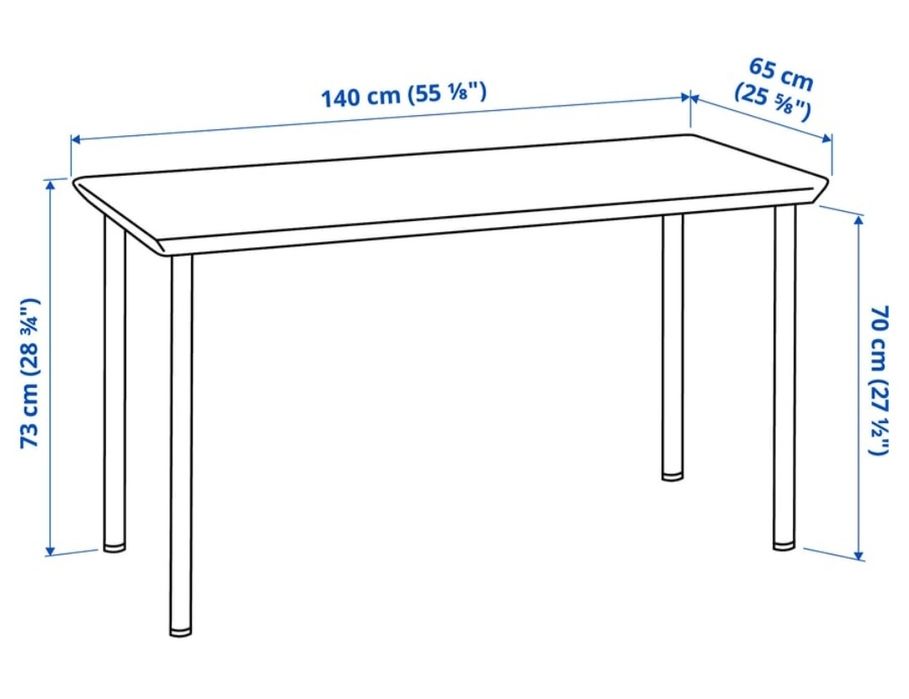 Secretária IKEA ANFALLARE / ADILS 140x65cm