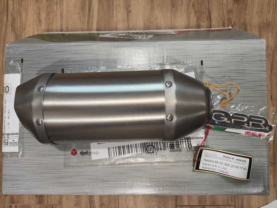 Tłumik układ wydechowy GPR Yamaha Mt-03 300 E3 homologacja tytan 16/17