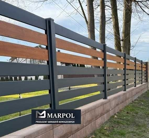 Ogrodzenie nowoczesne,aluminium,stal,brama,furtka,przęsła,balustrada