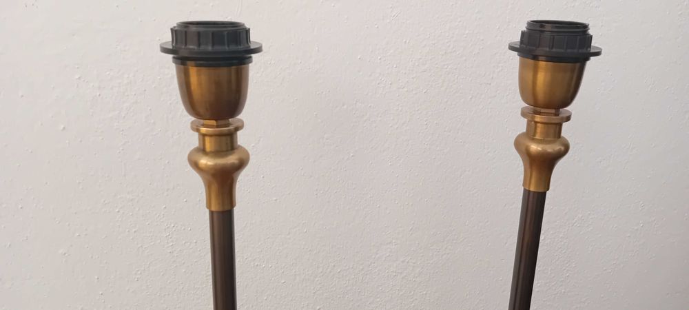Candeeiros vintage, base em latão