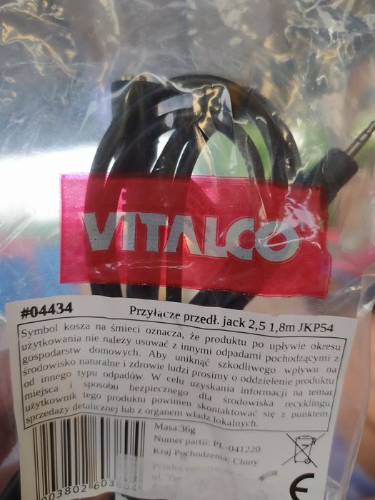 Przedłużacz microjack 2,5mm 1.8m