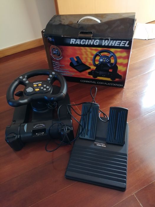 Volante e pedais da playstation 2