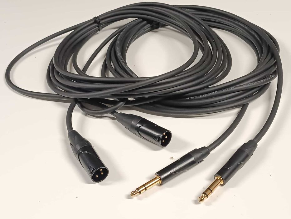 Kabel mikrofonowy symetryczny 2x0,23 OFC JACK 6,3 TRS > XLR-M 2x 7m