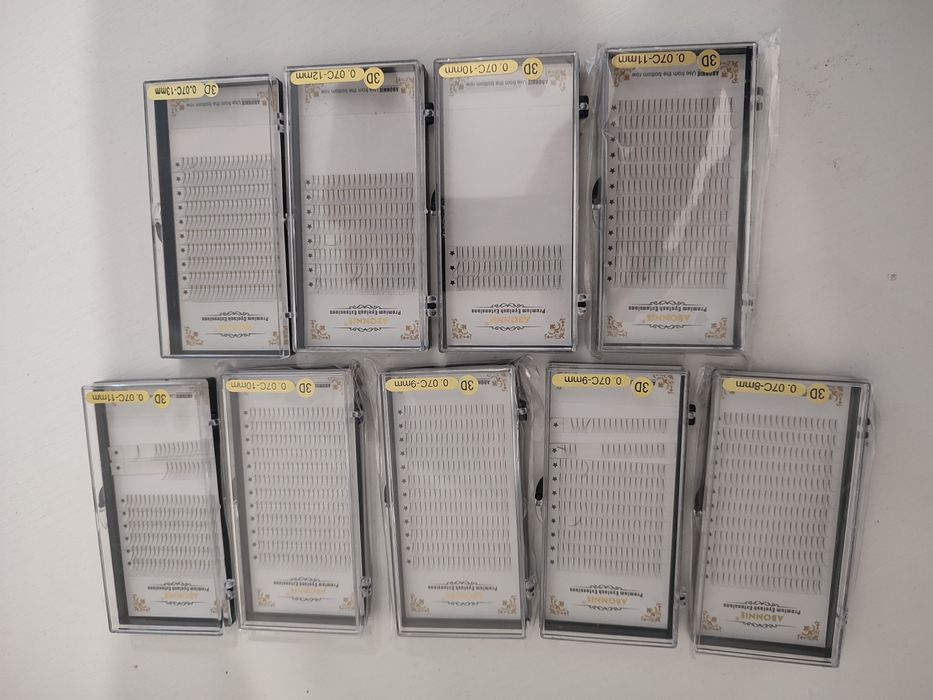 Rzęsy Kępki zestaw startowy paczki czepki Abonnie Nagaraku Wendy lashe