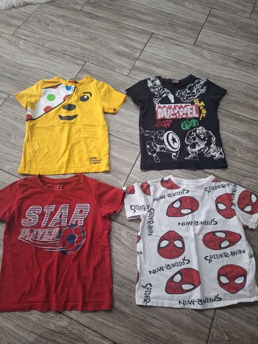 Koszulki chłopięce r 122 zestaw 4 Marvel, Spider-Man
