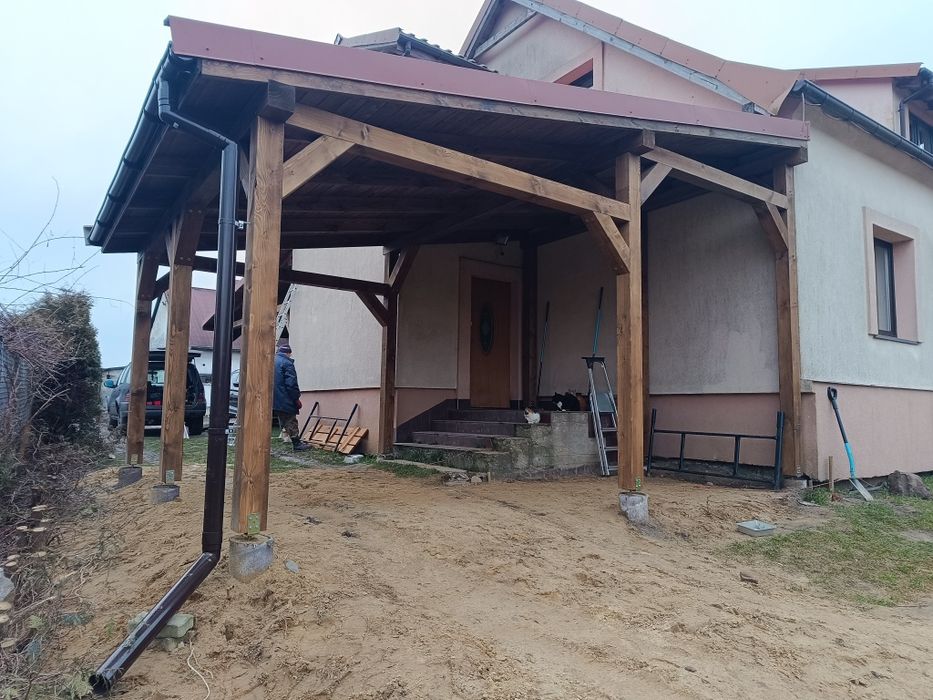 Wiata taras garażowa samochodowa ogrodowa altana drewniana