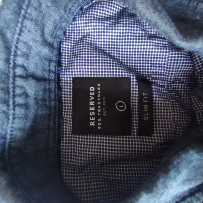 Koszula granatowa w kratę Reserved